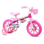 Ficha técnica e caractérísticas do produto Bicicleta Infantil Aro 12 - Flower - Menina - Rosa - Nathor