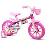Ficha técnica e caractérísticas do produto Bicicleta Infantil Aro 12 Menina Nathor - Flower