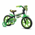 Ficha técnica e caractérísticas do produto Bicicleta Infantil Aro 12 Nathor Black Verde