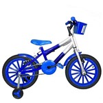Ficha técnica e caractérísticas do produto Bicicleta Infantil Aro 16 Azul Prata Kit Azul Promocional - Flexbikes