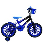 Ficha técnica e caractérísticas do produto Bicicleta Infantil Aro 16 Azul Preta Kit Azul Promocional - Flexbikes