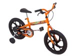 Bicicleta Infantil Aro 16 Caloi Power Rex Laranja - com Rodinhas