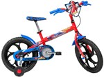 Bicicleta Infantil Aro 16 Caloi Spider Man - Vermelha com Rodinhas