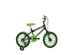 Ficha técnica e caractérísticas do produto Bicicleta Infantil Aro 16 Dino Preto/Verde - Ello Bike