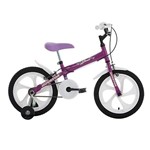Ficha técnica e caractérísticas do produto Bicicleta Infantil Aro 16 Houston Bloom com Rodinhas Roxa