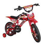 Ficha técnica e caractérísticas do produto Bicicleta Infantil Aro 16 Moto Bike Cross Vermelha Unitoys