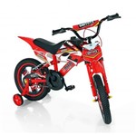 Ficha técnica e caractérísticas do produto Bicicleta Infantil Aro 16 Moto Cross Vermelha 1172 - Unitoys