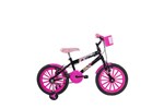 Ficha técnica e caractérísticas do produto Bicicleta Infantil Aro 16 Paty Preto/Pink - Ello Bike