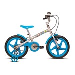 Ficha técnica e caractérísticas do produto Bicicleta Infantil Aro 16 Rock Prata e Azul Verden Bikes
