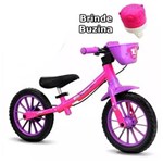 Ficha técnica e caractérísticas do produto Bicicleta Infantil Balance Bike Nathor Aro 12 Feminina