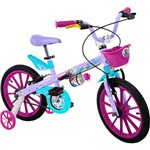 Bicicleta Infantil Bandeirante Aro 16" - Frozen Azul/lilás