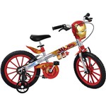 Ficha técnica e caractérísticas do produto Bicicleta Infantil Bandeirante Homem de Ferro Vingadores Aro 16" - Prata/Vermelha