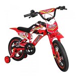 Ficha técnica e caractérísticas do produto Bicicleta Infantil Bike Moto Cross Vermelha Aro 16 Unitoys