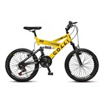 Ficha técnica e caractérísticas do produto Bicicleta Infantil Colli Fulls GPS Aro 20 Dupla Suspensão 21 Marchas - 310.01D