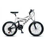 Ficha técnica e caractérísticas do produto Bicicleta Infantil Colli Fulls GPS Aro 20 Dupla Suspensão 21 Marchas - 310.05D