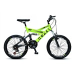 Ficha técnica e caractérísticas do produto Bicicleta Infantil Colli Fulls GPS Aro 20 Dupla Suspensão 21 Marchas - 310.13D