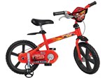 Ficha técnica e caractérísticas do produto Bicicleta Infantil Disney Cars Aro 14 - Bandeirante Vermelho com Rodinhas