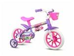 Ficha técnica e caractérísticas do produto Bicicleta Infantil Feminina Aro 12 com Cestinha Nathor