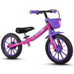 Ficha técnica e caractérísticas do produto Bicicleta Infantil Feminina com Aro 12 Balance Bike Nathor