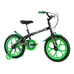 Ficha técnica e caractérísticas do produto Bicicleta Infantil Masculina Dino Aro 16 Preto/Verde - Track Bikes - Track Bikes