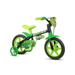 Ficha técnica e caractérísticas do produto Bicicleta Infantil Masculina Preto Verde Aro 12 Black 12