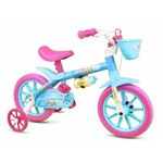 Ficha técnica e caractérísticas do produto Bicicleta Infantil Menina Aro 12 Aqua Nathor