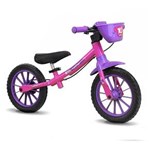 Ficha técnica e caractérísticas do produto Bicicleta Infantil Nathor Balance Bike Equilíbrio Aro 12 - Rosa