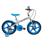 Ficha técnica e caractérísticas do produto Bicicleta Infantil Rock Aro 16 Prata e Azul Verden Bikes
