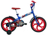Bicicleta Infantil Spider Man Aro 16 Caloi Azul - com Rodinhas