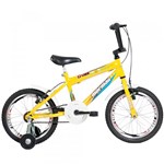 Ficha técnica e caractérísticas do produto Bicicleta Infantil Top Lip Cross Aro 16 Amarela - Mormaii - Mormaii