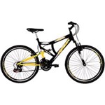 Ficha técnica e caractérísticas do produto Bicicleta Inspire Full Suspension Aro 26 18V Preta/Amarela - Verden