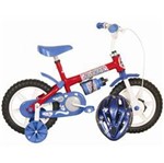 Bicicleta Masculina Tk3 Kit Kat com Acessórios Aro 12" Azul e Vermelha