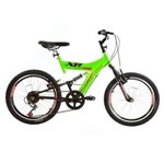 Ficha técnica e caractérísticas do produto Bicicleta Masculina XR 20 Dupla Suspensão MTB Verde/Preto Track Bikes
