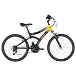 Ficha técnica e caractérísticas do produto Bicicleta Max Front Aro 24 Caloi 21 Marchas Preto/Amarelo - 00757119471