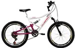 Ficha técnica e caractérísticas do produto Bicicleta Mormaii Aro 20 Full FA240 6V Branca/Rosa - 2011866