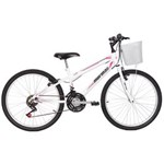 Ficha técnica e caractérísticas do produto Bicicleta Mormaii Aro 24` Fantasy 21V C/Cesta Branca - 2011821