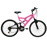 Ficha técnica e caractérísticas do produto Bicicleta Mormaii Aro 24 Full FA240 - Rosa Fluor/Preta