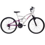 Ficha técnica e caractérísticas do produto Bicicleta Mormaii Aro 26 Fantasy Full - Branco/Rosa