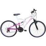Ficha técnica e caractérísticas do produto Bicicleta Mormaii Aro 26 Full Fa240 Fem 18V Branco/Rosa - 39-034