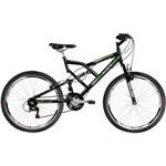 Ficha técnica e caractérísticas do produto Bicicleta Mormaii Aro 26 Full Suspensão Big Rider 24 Marchas Preta