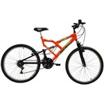Ficha técnica e caractérísticas do produto Bicicleta Mormaii Aro 26` Fullsion 18Vlaranja Neon- 2011858