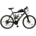 Bicicleta Motorizada 48cc 2 Tempos - Quadro de Alumínio - Preto