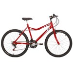 Ficha técnica e caractérísticas do produto Bicicleta Mountain Bike Jaws Aro 26 21 Marchas Vermelho Mormaii