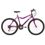 Ficha técnica e caractérísticas do produto Bicicleta Mountain Bike Jaws Aro 26 21 Marchas Violeta Mormaii