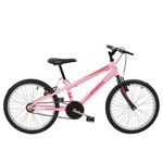 Bicicleta MTB Aro 20 V-Brake Feminina Rosa - Polimet 7139