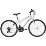 Ficha técnica e caractérísticas do produto Bicicleta MTB Aro 24 Masculina 18 Marchas Branco 7140 Polimet