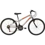 Ficha técnica e caractérísticas do produto Bicicleta Mtb Aro 24 Masculina 18 Marchas Prata 7141 Polimet