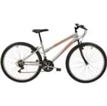 Ficha técnica e caractérísticas do produto Bicicleta Mtb Aro 26 Feminina 18 Marchas Prata 7148 Polimet