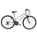 Ficha técnica e caractérísticas do produto Bicicleta Mtb Aro 26 Feminina 18 Marchas V-Brake Rígida de Aço Polimet