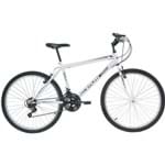 Ficha técnica e caractérísticas do produto Bicicleta Mtb Aro 26 Masculina 18 Marchas Branco 7144 Polimet